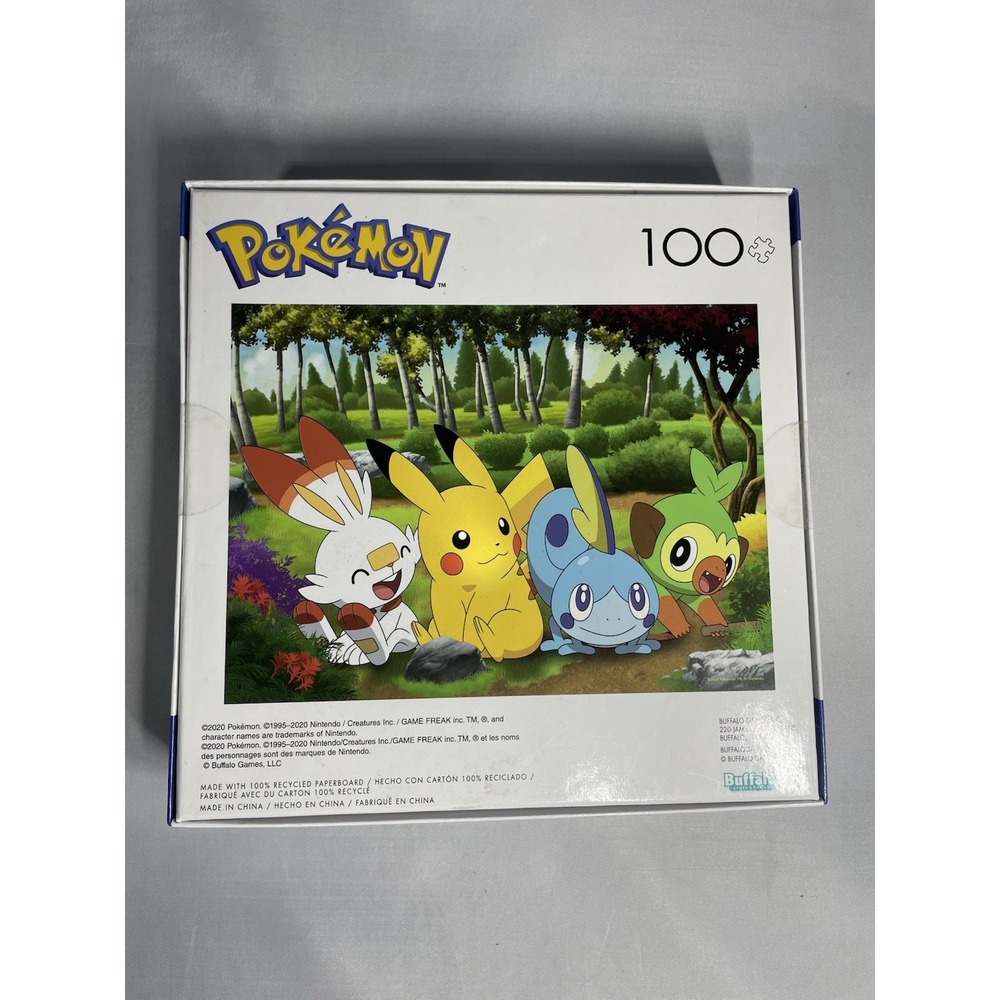 Pokémon 100 Piece Jigsaw Puzzle - Pikachu, Scorbunny -Buffalo Games - NEW